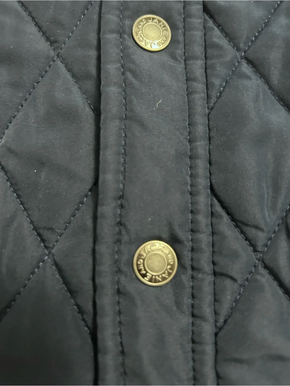 Janie and Jack Navy Quilted Snap Front Puffer Vest. Size 5/6
